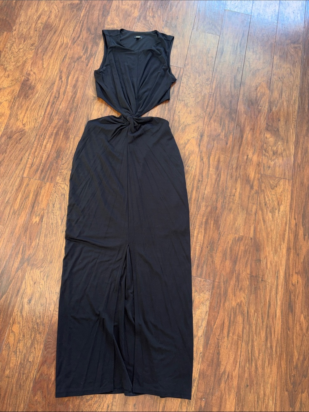 Express Black Maxi Dress with Front Twist